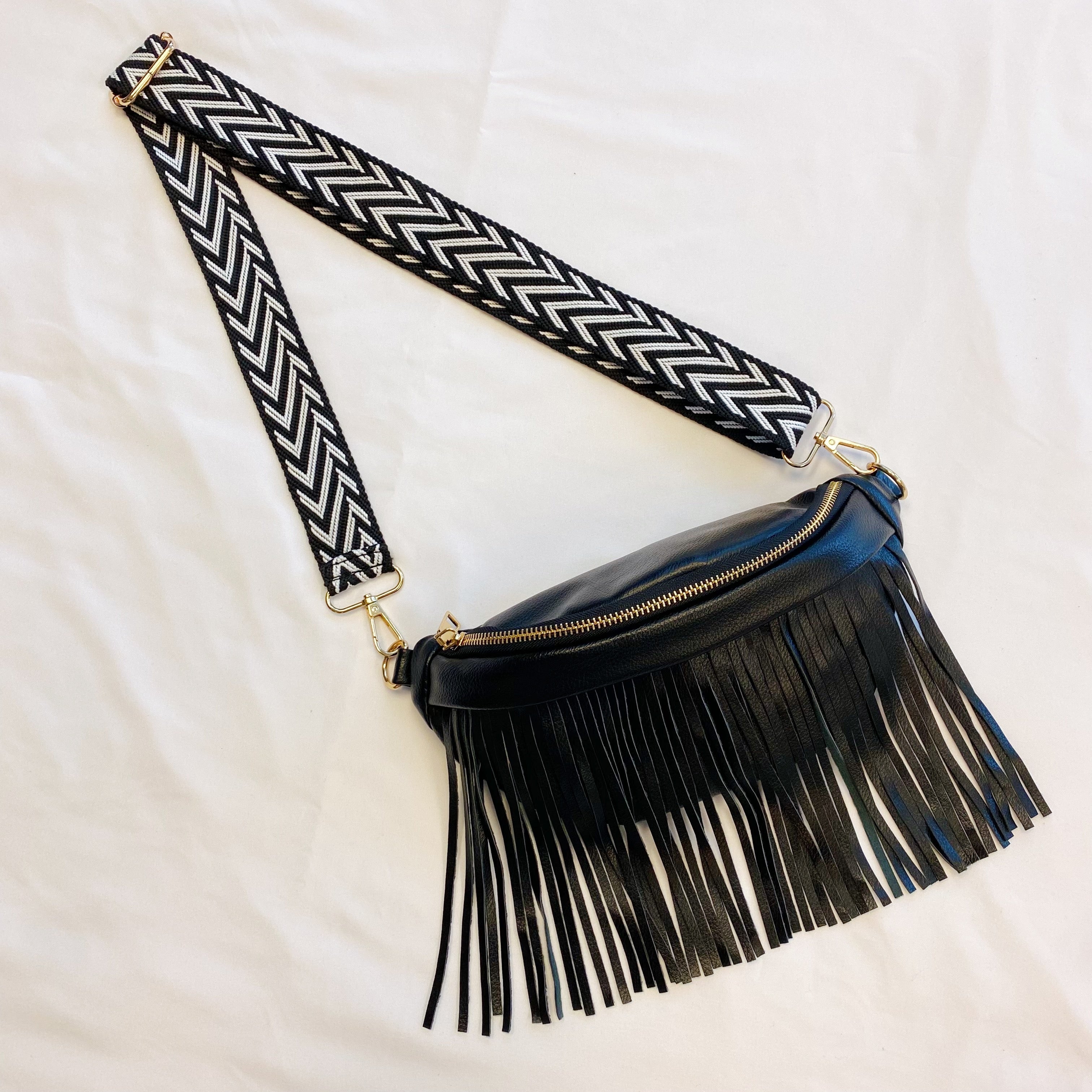 Vegan Leather Fringed Or Not Sling Bag