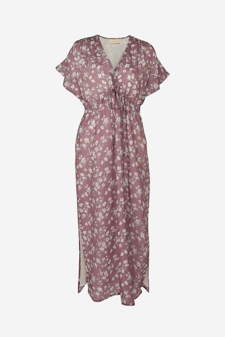 Maxi Gathered Dress in Lilac